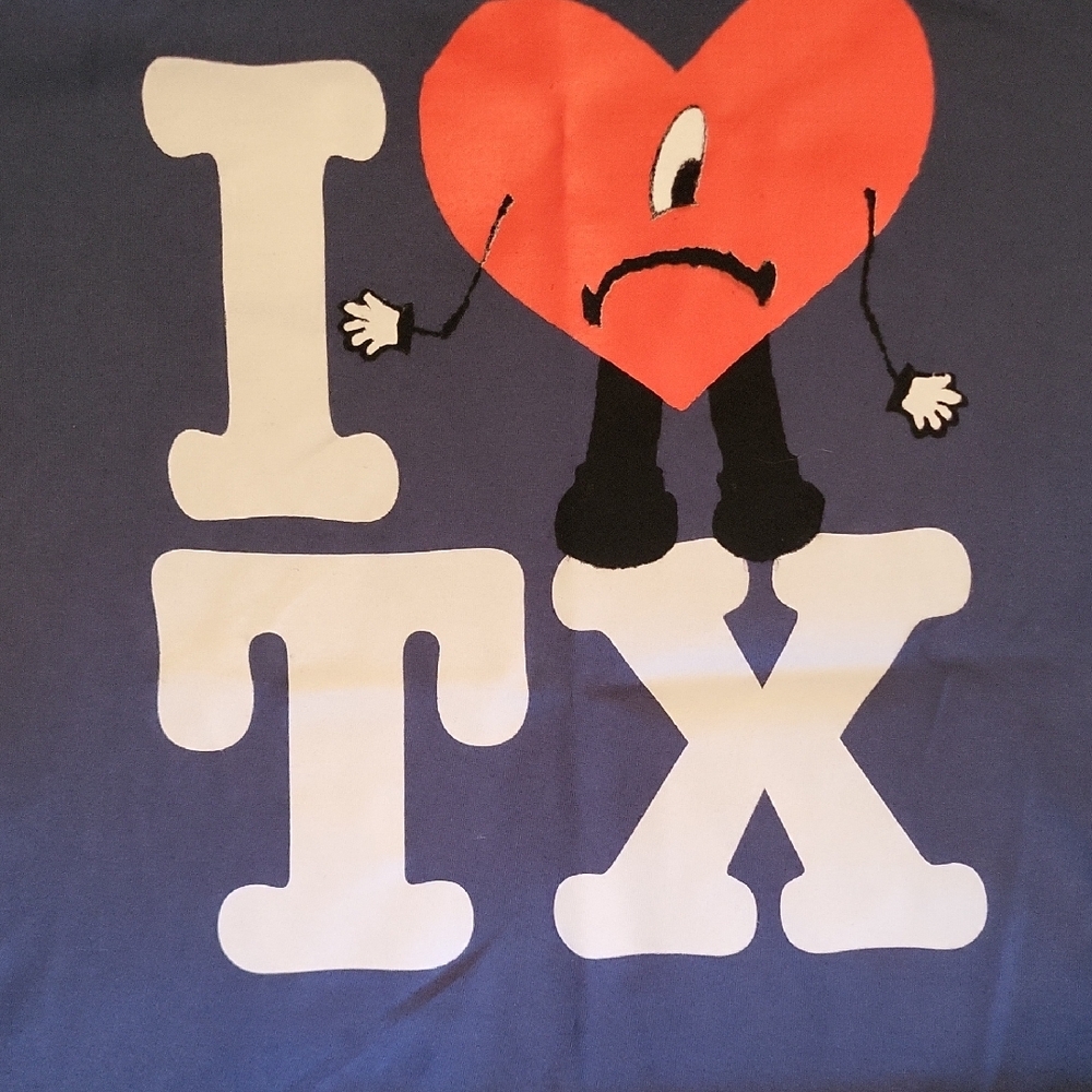 Bad Bunny I Heart TX Graphic T-Shirt